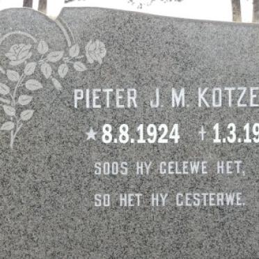 KOTZE Pieter J.M. 1924-1974