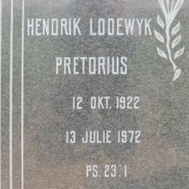 PRETORIUS Hendrik Lodewyk 1922-1972 