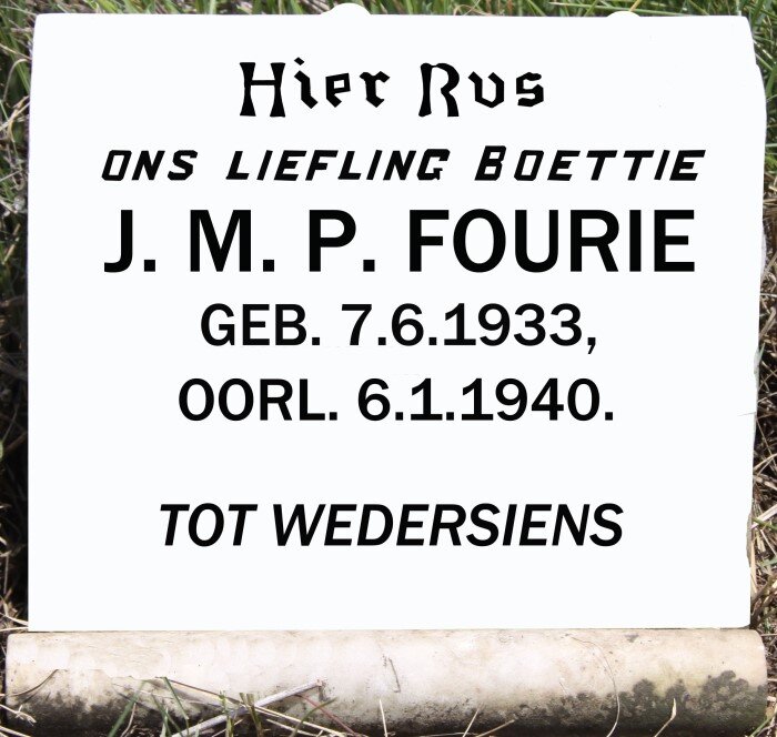 FOURIE J.M.P. 1933-1940