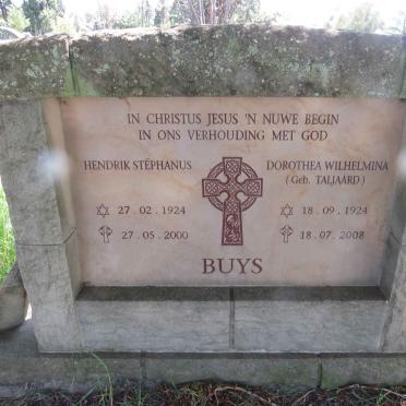 BUYS Hendrik Stephanus 1924-2000 & Dorothea Wilhelmina TALJAARD 1924-2008