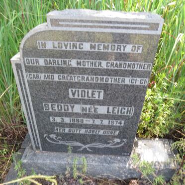 BEDDY Violet nee LEIGH -1974