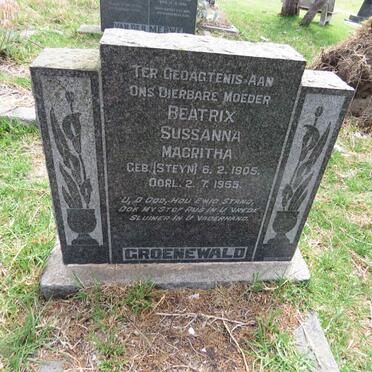 GROENEWALD Beatrix Sussanna Magritha nee STEYN 1905-1955