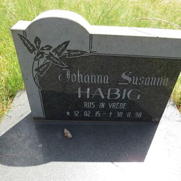 HABIG Johanna Susanna 1915-1998