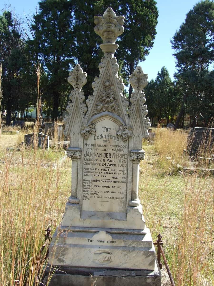 MERWE Jan, van der 1879-1923
