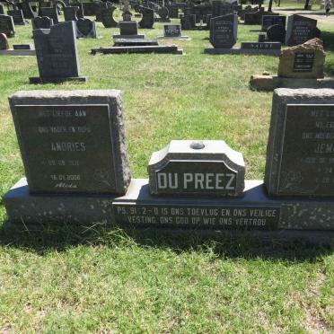 PREEZ Andries, du 1931-2008 & Jemima DE VILLIERS 1932-1996
