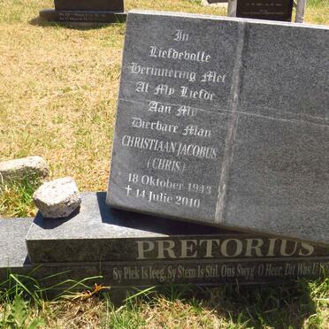 PRETORIUS Christiaan Jacobus 1943-2010