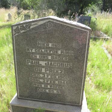 PREEZ Paul Jacobus, du 1901-1946 