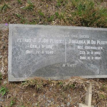 PLOOY Petrus J.J., du 1881-1945 & Johanna M. OBERHOLSER 1883-1950