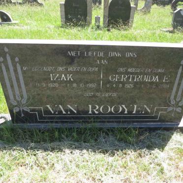 ROOYEN Izak, van 1920-1992 & Gertruida E. 1926-2004