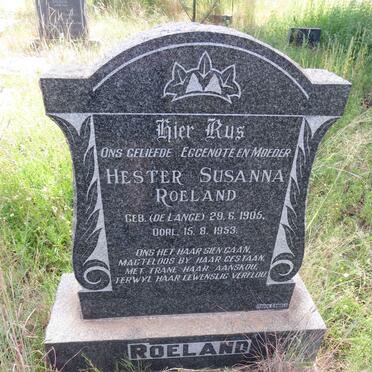 ROELAND Hester Susanna nee DE LANGE 1905-1953