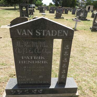 STADEN Patrik Hendrik, van 1926-2003