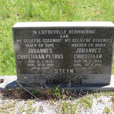 STEYN Johannes Christiaan Petrus 1925-1982 :: STEYN Johannes Christiaan 1934-1981