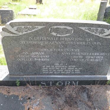 STORM Jan Abram 1899-1954 & Anna Petronella KRUGER 1904-1957