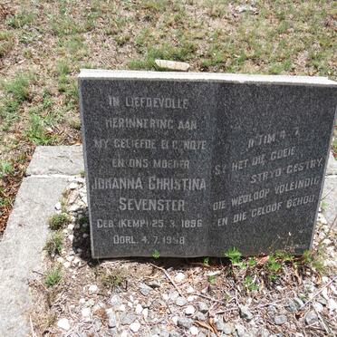 SEVENSTER Johanna Christina nee KEMP 1896-1958