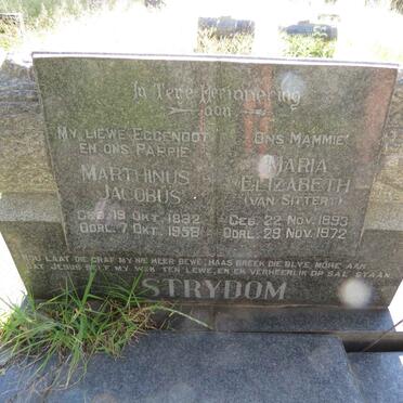 STRYDOM Marthinus Jacobus 1882-1958 & Maria Elizabeth VAN SITTERT 1893-1972