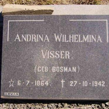 VISSER Andrina Wilhelmina nee BOSMAN 1864-1942