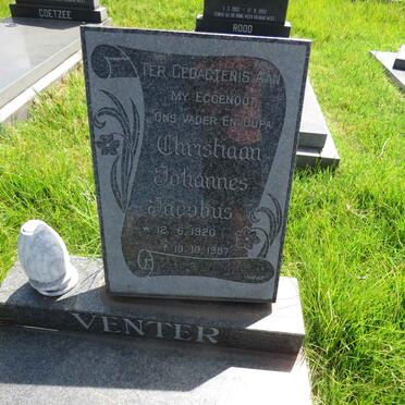 VENTER Christiaan Johannes Jacobus 1920-1987