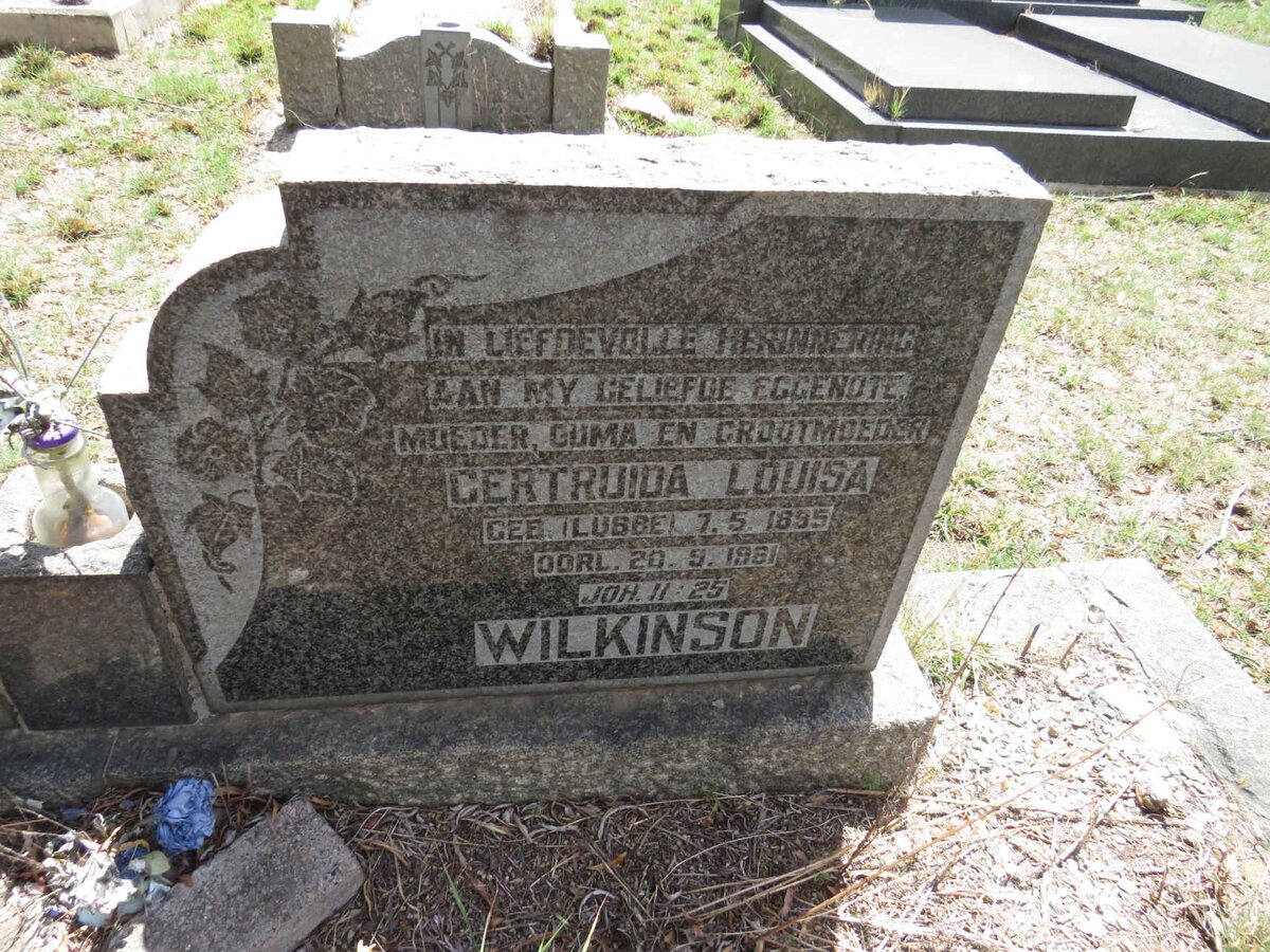 WILKINSON Hermanus Bernardus 1887-1965 & Gertruida Louisa LUBBE 1895-1981 _2