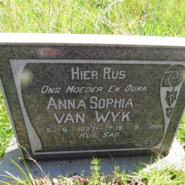 WYK Anna Sophia, van 1897-1981