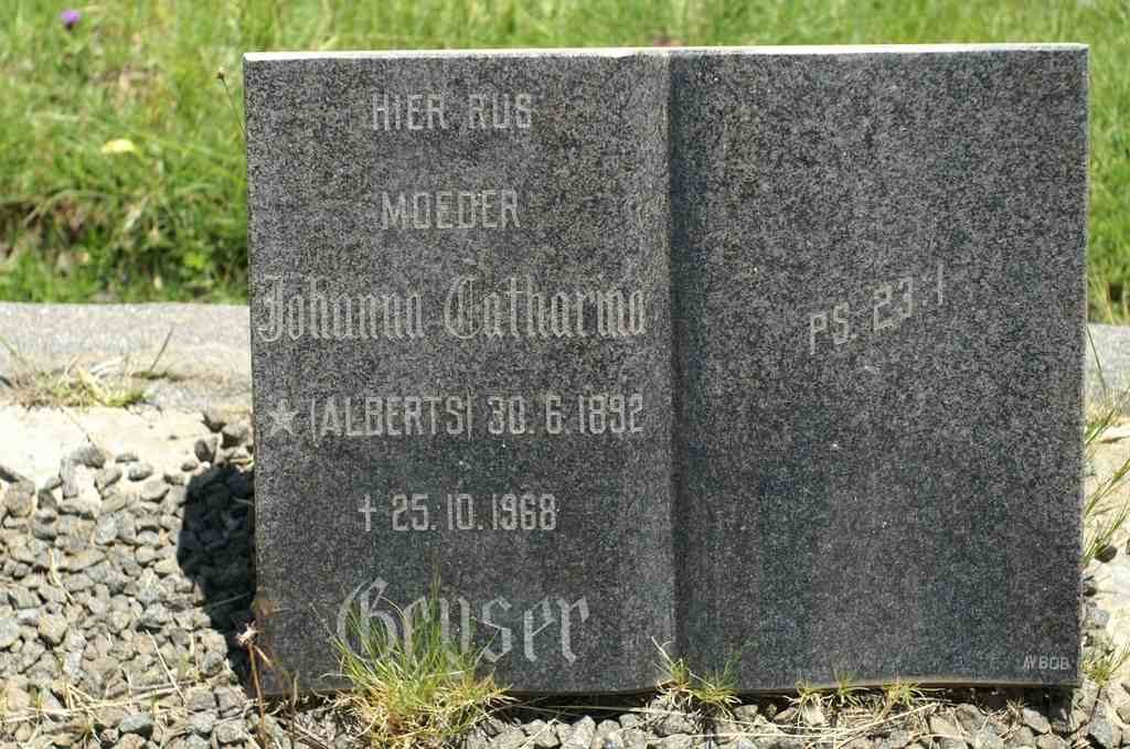 GEYSER Johanna Catharina nee ALBERTS 1892-1968