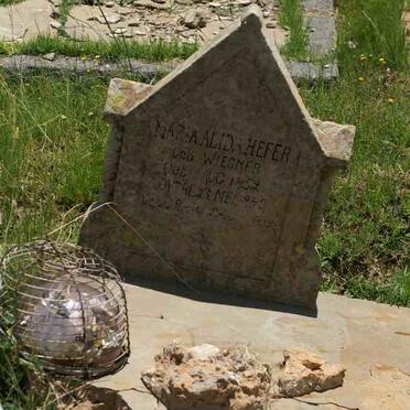 HEFER Maria Alida nee WIESNER 1852-1940