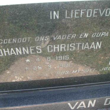 LINDE Johannes Christiaan, van der 1915-1981 &amp; Catharina Germina REYNECKE 1915-1982