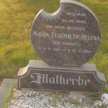MALHERBE Maria Elizabeth Helena nee MARAIS 1910-1989