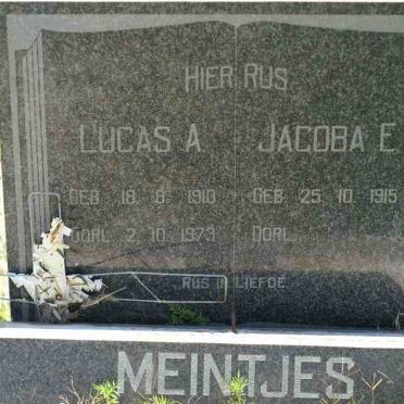MEINTJES Lucas A. 1910-1973 &amp; Jacoba E. 1915-