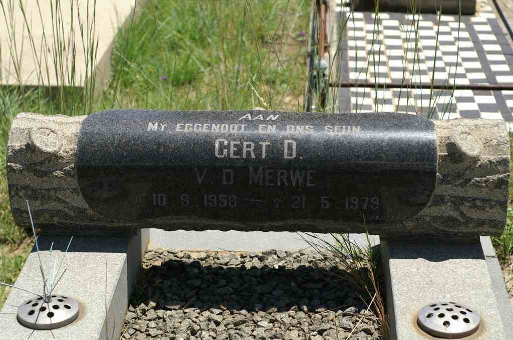 MERWE Gert, v.d. 1950-1979