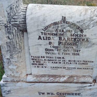 PLESSIS Alida Barendina, du nee STEYN 1867-1926