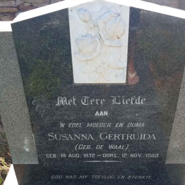 SMITH Susanna Gertruida nee DE WAAL 1872-1963