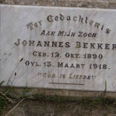 BEKKER Johannes 1890-1918