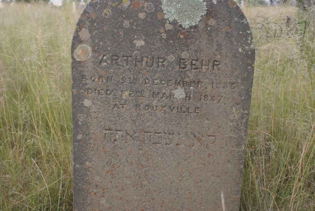 BEHR Arthur 1885-1887