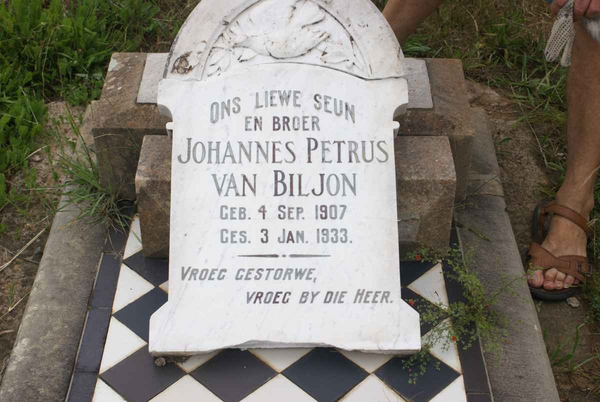 BILJON Johannes Petrus, van 1907-1933