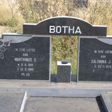 BOTHA Marthinus S. 1919-1980 &amp; Salomina J.S. 1924-