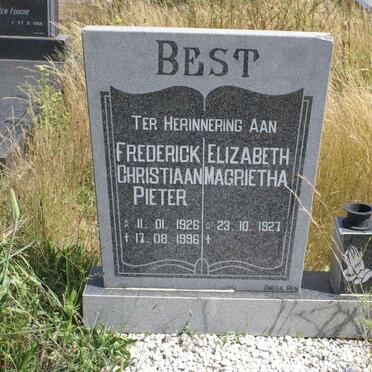 BEST Frederick Christiaan Pieter 1926-1996 &amp; Elizabeth Margrietha 1927-