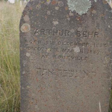 BEHR Arthur 1885-1887