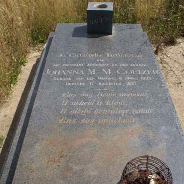 COETZER Johanna M.M. nee VAN DER MERWE 1865-1957