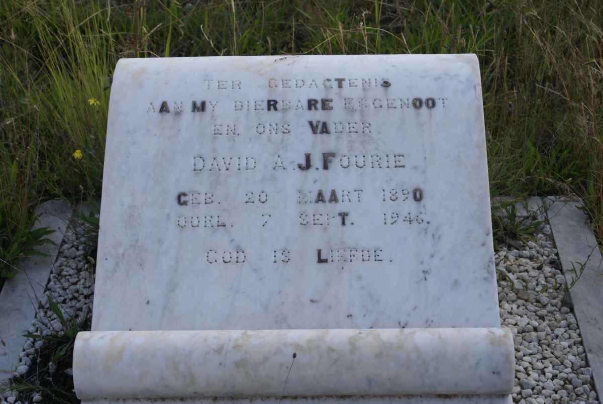 FOURIE David A.J.F. 1890-1946