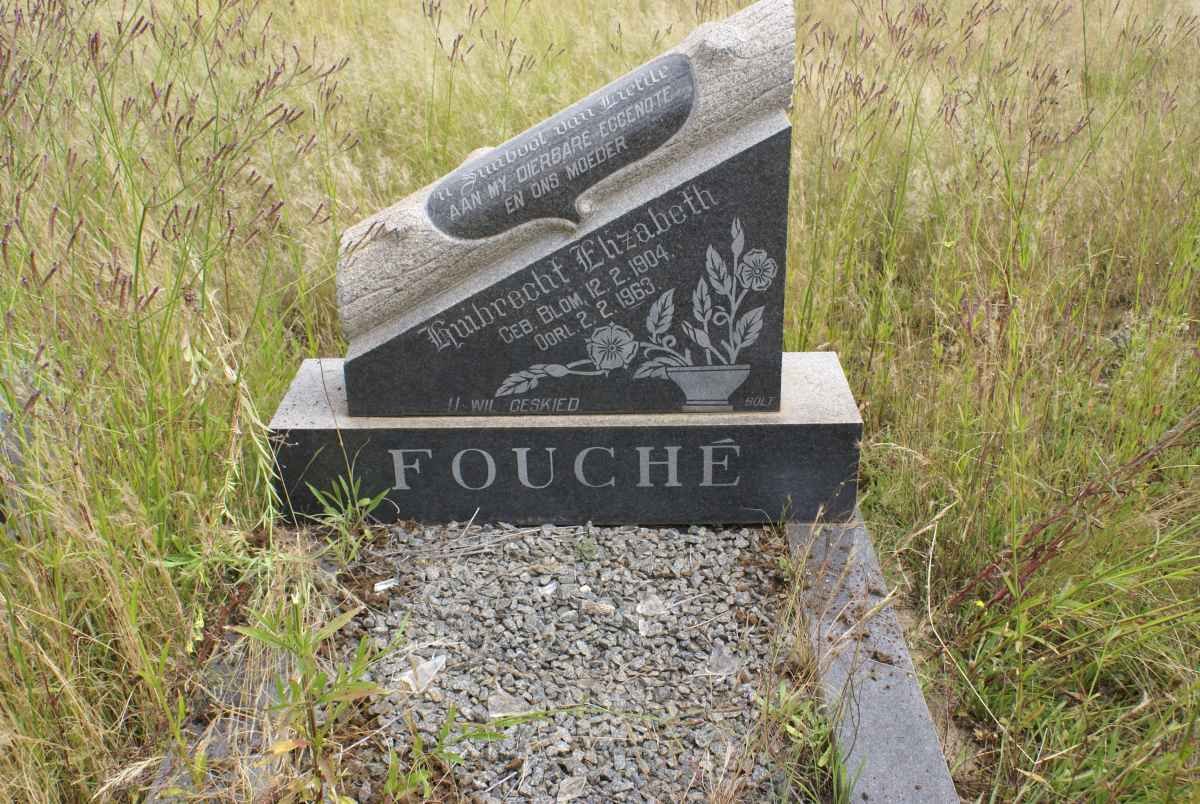 FOUCHE Huibrecht Elizabeth nee BLOM 1904-1963