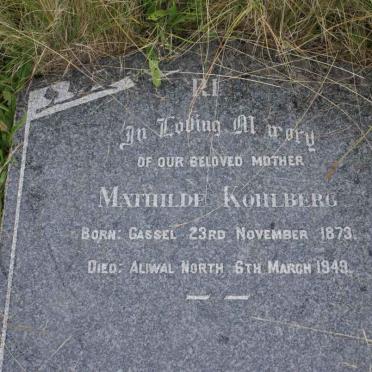 KOHLBERG Mathilde 1873-1949