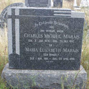 MARAIS Charles Michiel 1878-1947 &amp; Maria Elizabeth BEKKER 1881-1946