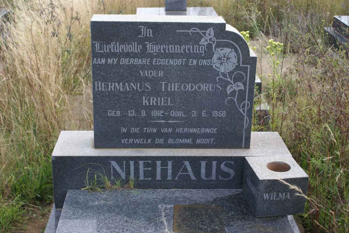 NIEHAUS Hermanus Theodorus Kriel 1912-1958
