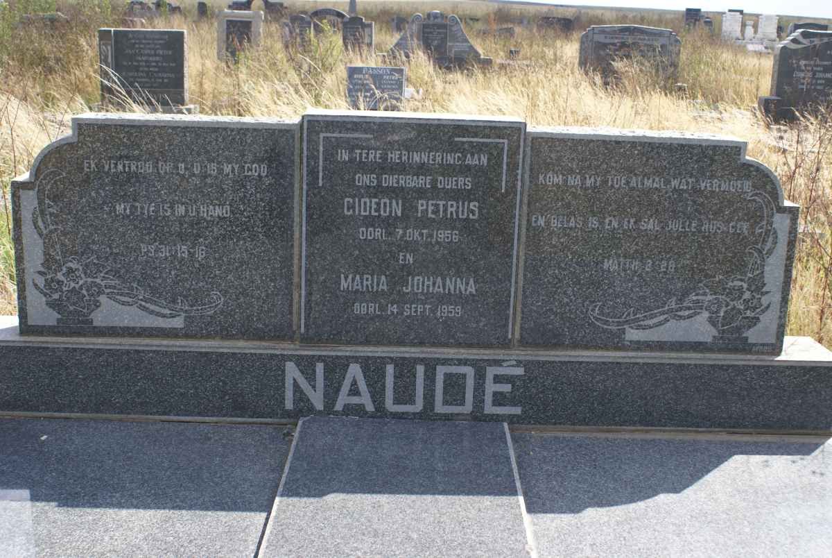 NAUDE Gideon Petrus -1956 &amp; Maria Johanna -1959