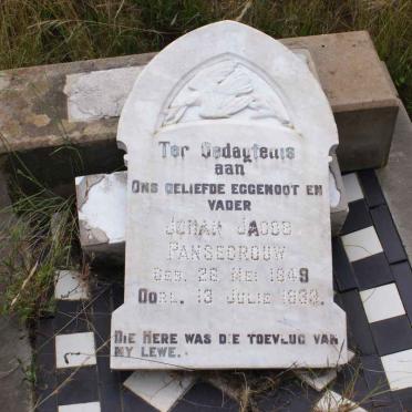 PANSEGROUW Johan Jacob 1849-1939