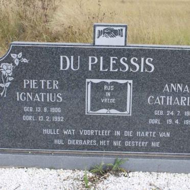 PLESSIS Pieter Ignatius, du 1906-1992 &amp; Anna Catharina 1915-1999