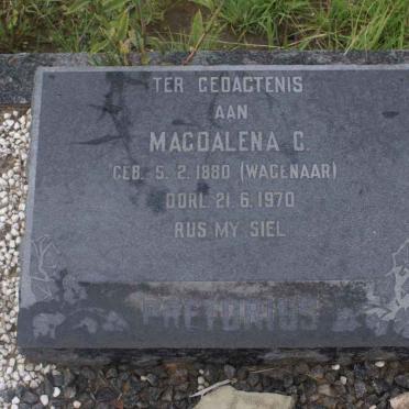 PRETORIUS Magdalena C. nee WAGENAAR -1970