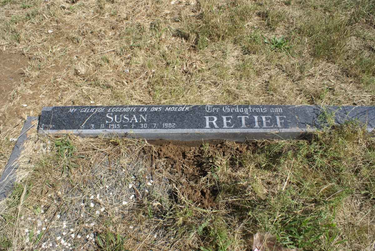 RETIEF Susan 1915-1982