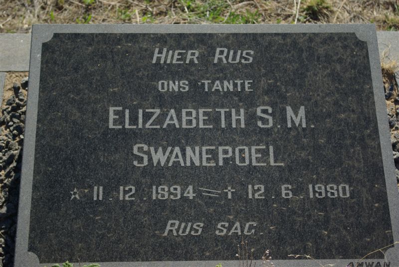 SWANEPOEL Elizabeth S.M. 1894-1980