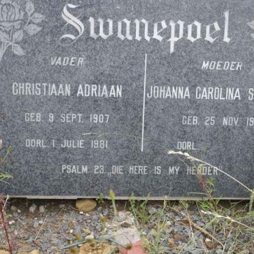 SWANEPOEL Christiaan Adriaan 1907-1981 &amp; Johanna Carolina Susara 1911-